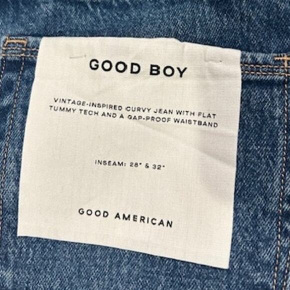 GOOD AMERICAN Women's Good Boy Curvy Jeans Sz 4 27 Tummy Control NWT - Picture 9 of 10